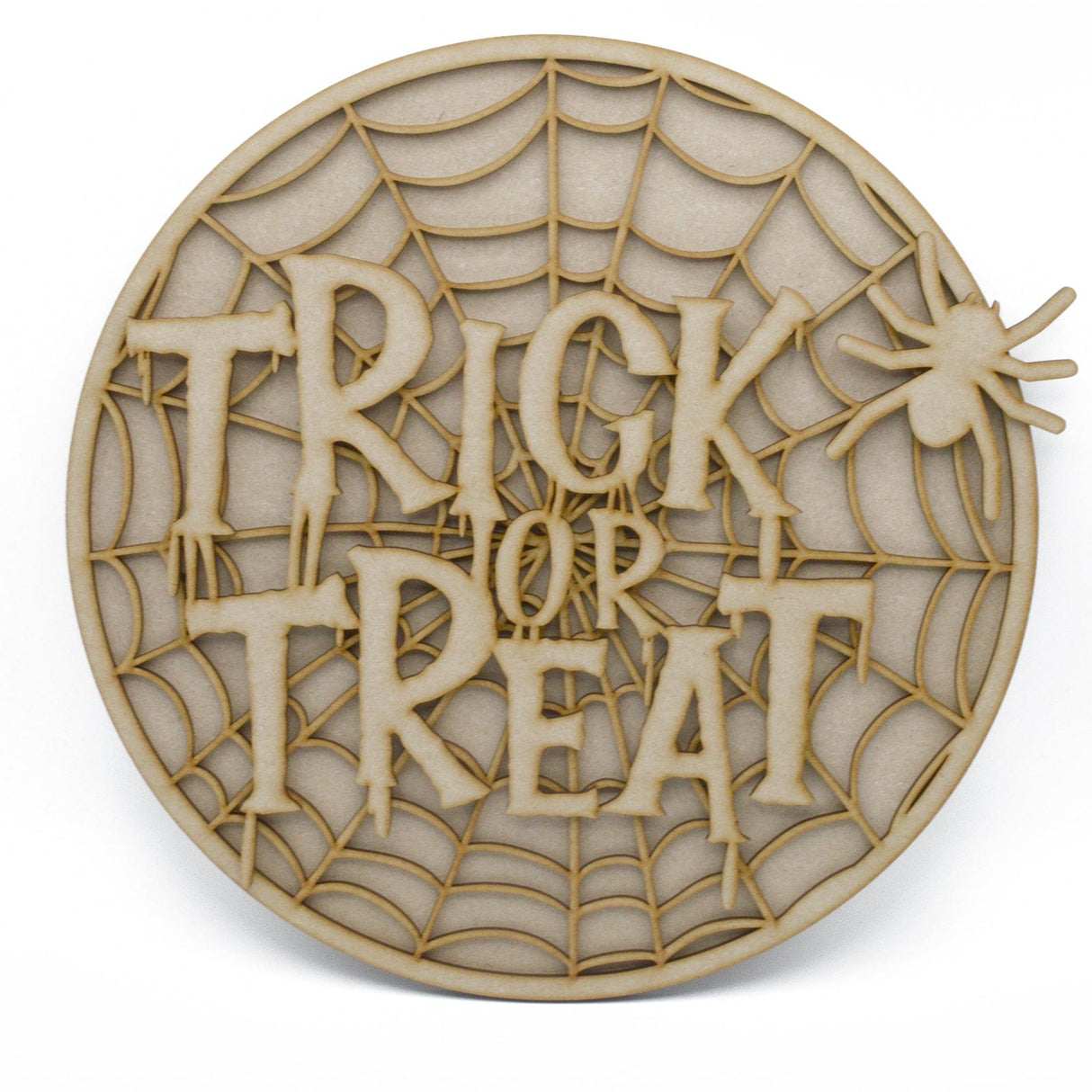 Halloween Trick or Treat - Wooden 3D Layered Door Hanger - LaserworksUK