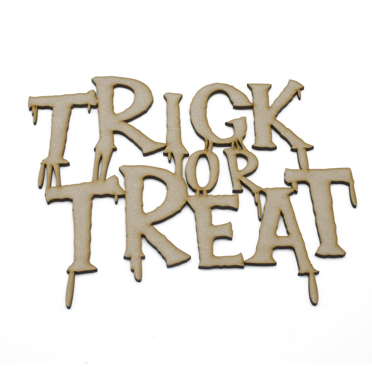 Halloween Trick or Treat - Wooden 3D Layered Door Hanger - LaserworksUK