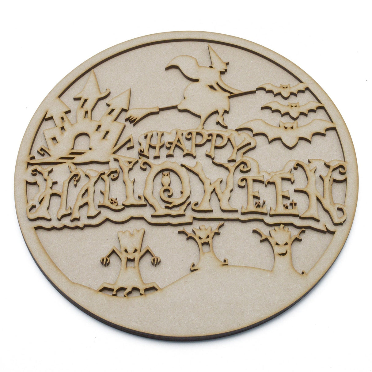 Happy Halloween Layered Door Sign - Wooden 3D Plaque - LaserworksUK