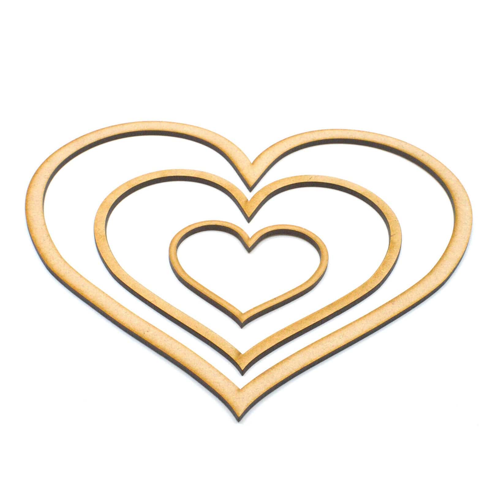 Heart Outline Shapes | Craft Hearts - LaserworksUK