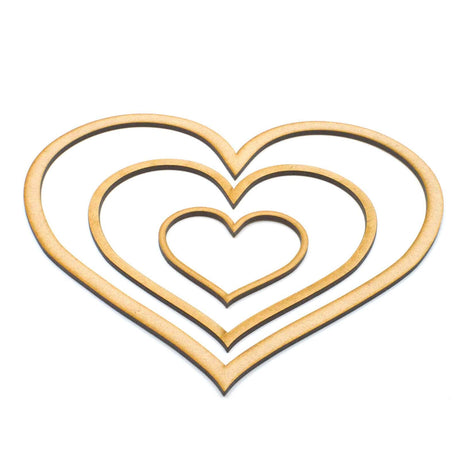 Heart Outline Shapes | Craft Hearts - LaserworksUK