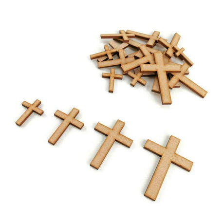 Holy Cross Jesus Religious Easter MDF Crucifix Craft Shape - LaserworksUK
