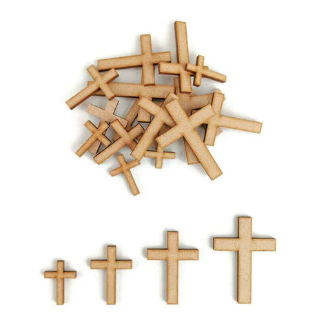 Holy Cross Jesus Religious Easter MDF Crucifix Craft Shape - LaserworksUK
