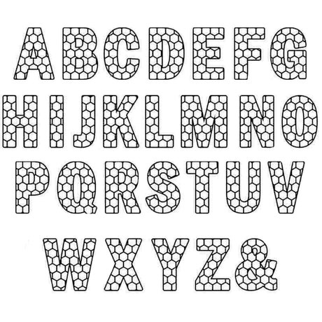 Honeycomb Bee Alphabet Layered Letters 1x FREE Bee Per Letter - LaserworksUK