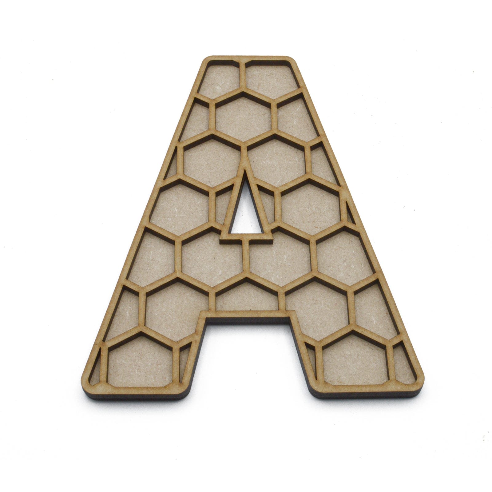 Honeycomb Bee Alphabet Layered Letters 1x FREE Bee Per Letter - LaserworksUK