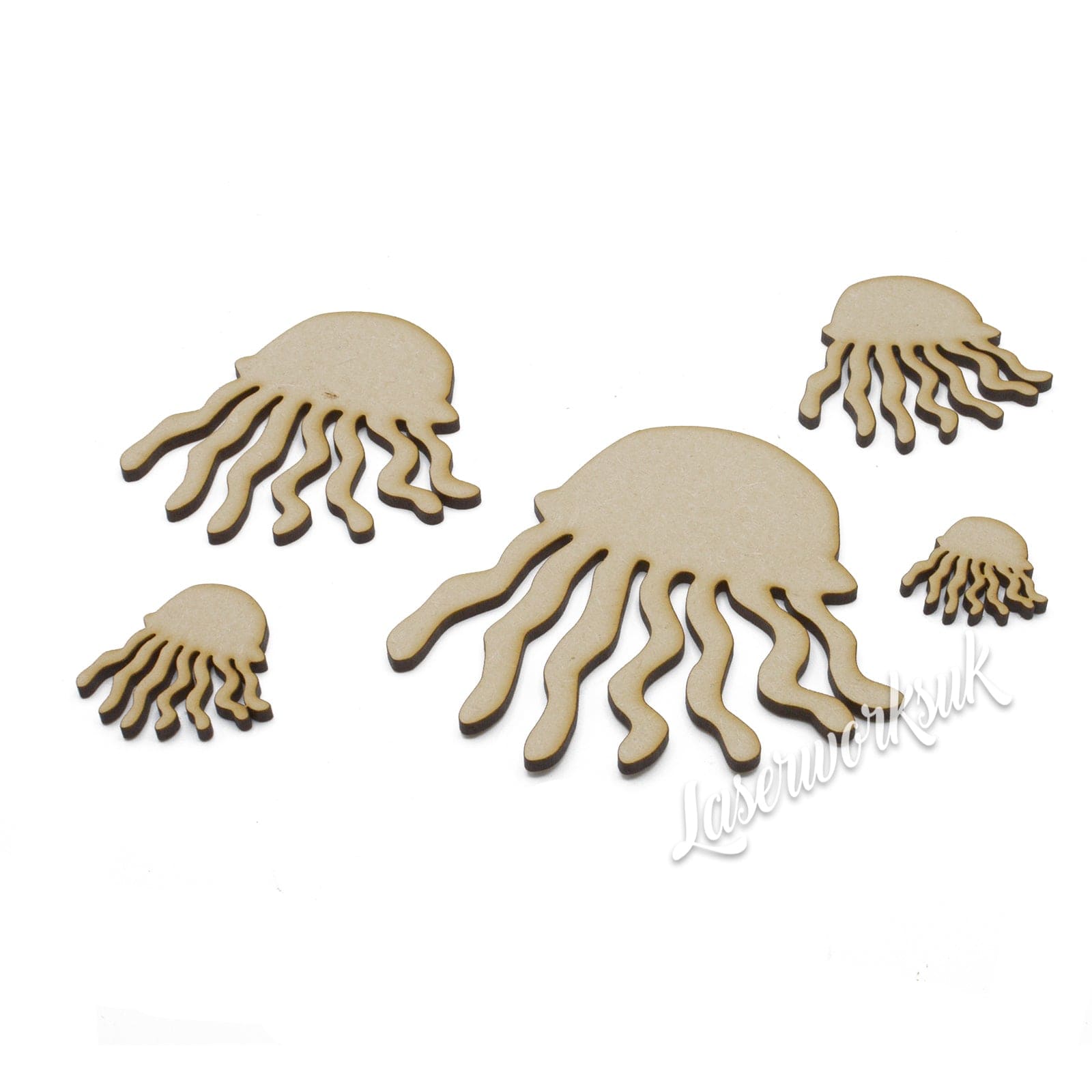 Jellyfish MDF Craft Shape | Marine Sea Jellies - LaserworksUK