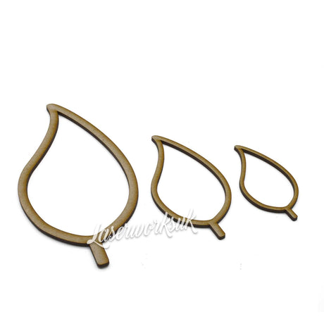 Leaf Outline Craft Shapes - Macrame - LaserworksUK