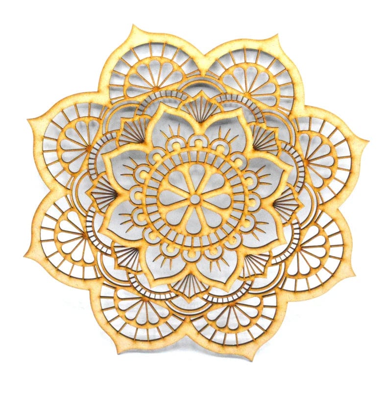 Lotus Mandala, Laser Cut Lotus Mandala Wall Decor - LaserworksUK