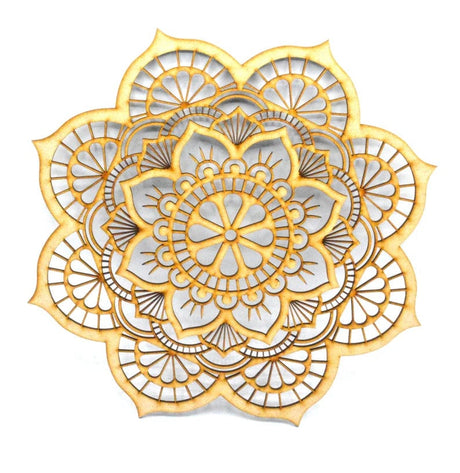 Lotus Mandala, Laser Cut Lotus Mandala Wall Decor - LaserworksUK