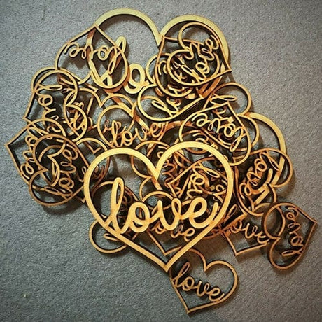 Love Heart - Wedding Table Scatter - LaserworksUK