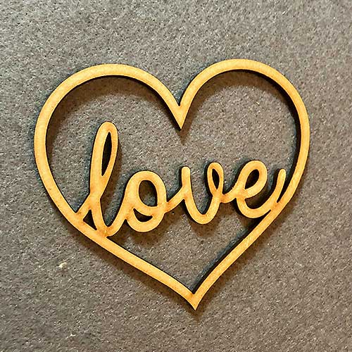 Love Heart - Wedding Table Scatter - LaserworksUK