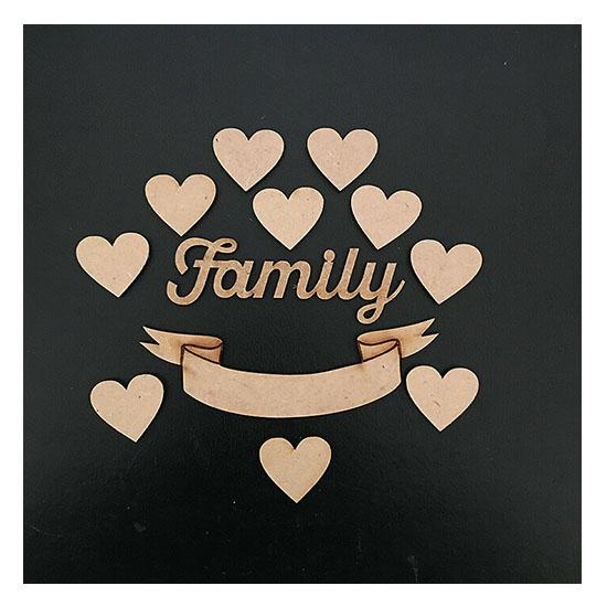 Make Your own Family Tree 3 x MDF Trees (TR22) - LaserworksUK