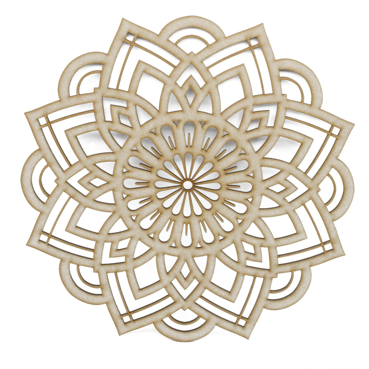 Mandala Lotus Wall Hanging - MDF Mandala Wall Décor - LaserworksUK