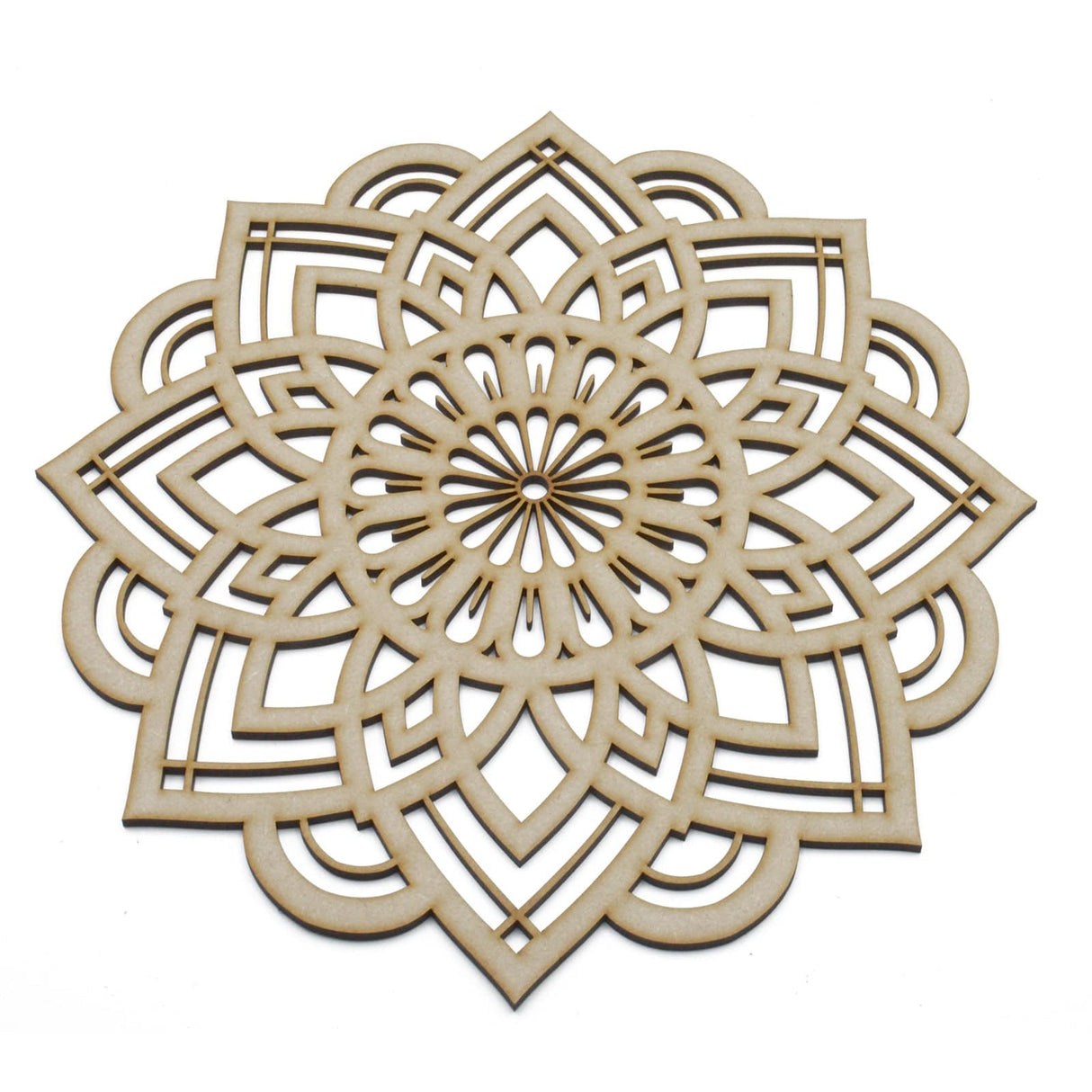 Mandala Lotus Wall Hanging - MDF Mandala Wall Décor - LaserworksUK