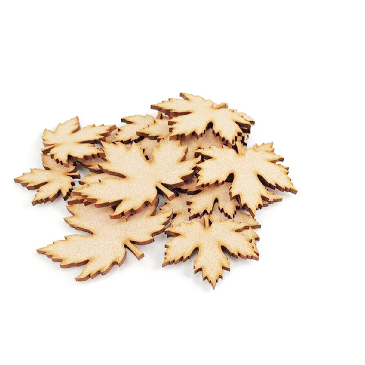 Maple Leaf Wooden Craft Shapes - Perfect For Crafts - LaserworksUK