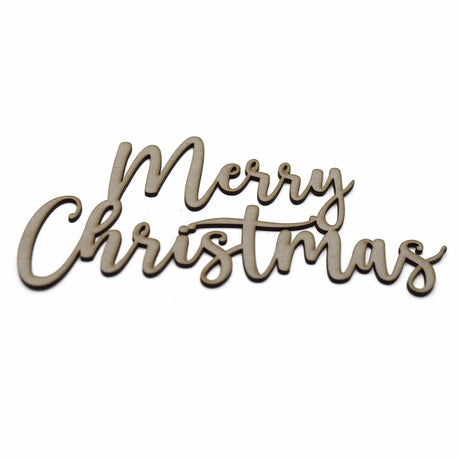 Merry Christmas Sign - Craft Plaque - LaserworksUK