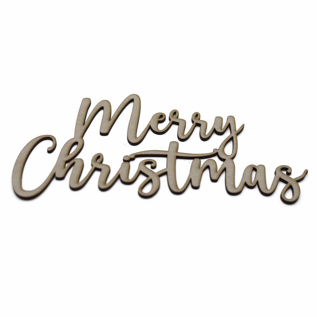 Merry Christmas Sign - Craft Plaque - LaserworksUK