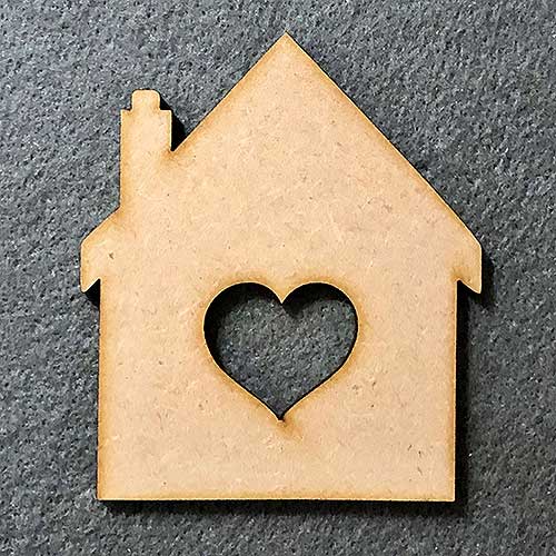 New Home - MDF House - Craft Shapes - LaserworksUK