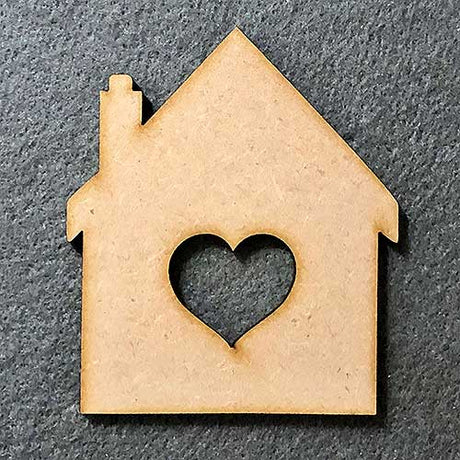 New Home - MDF House - Craft Shapes - LaserworksUK