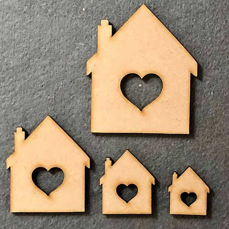 New Home - MDF House - Craft Shapes - LaserworksUK