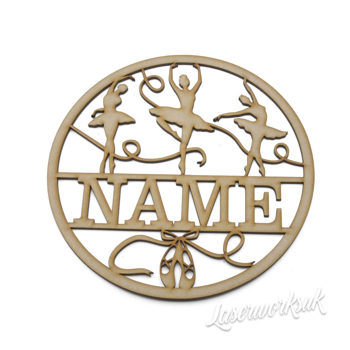 Personalised 3D Ballerina Layered Sign - LaserworksUK