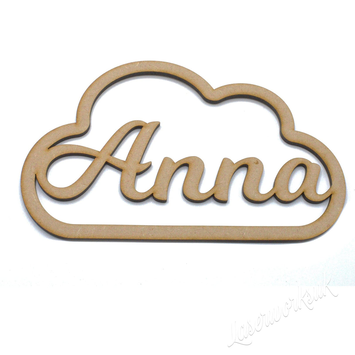 Personalised Cloud Outline Shapes - LaserworksUK