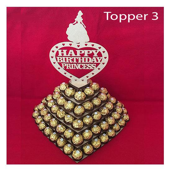 Personalised Ferrero Rocher Heart Wedding Display Stand - LaserworksUK