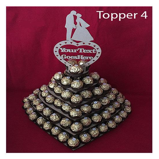 Personalised Ferrero Rocher Heart Wedding Display Stand - LaserworksUK