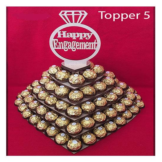 Personalised Ferrero Rocher Heart Wedding Display Stand - LaserworksUK