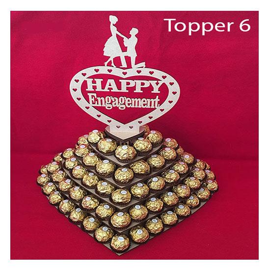 Personalised Ferrero Rocher Heart Wedding Display Stand - LaserworksUK