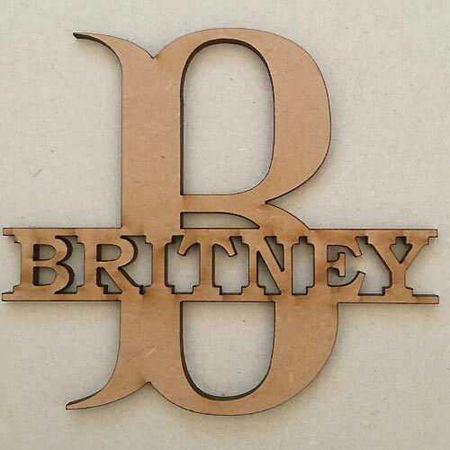 Personalised Fish Tail Monogram Letters - LaserworksUK