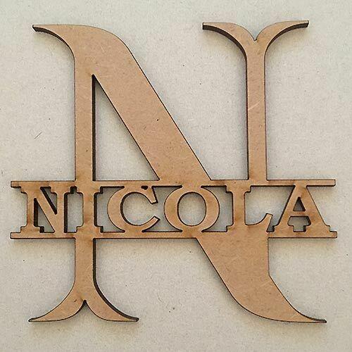 Personalised Fish Tail Monogram Letters - LaserworksUK