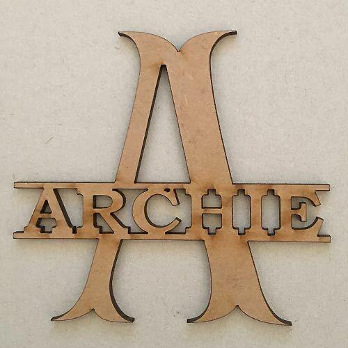 Personalised Fish Tail Monogram Letters - LaserworksUK