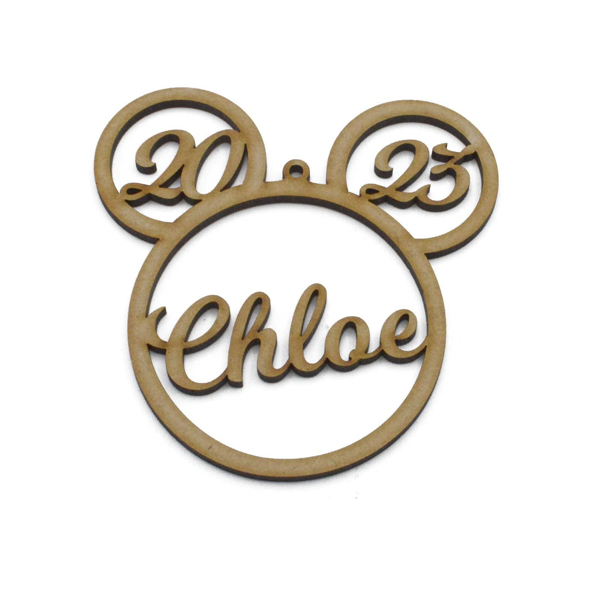 Personalised Mickey Mouse Head Christmas Tree Bauble - LaserworksUK