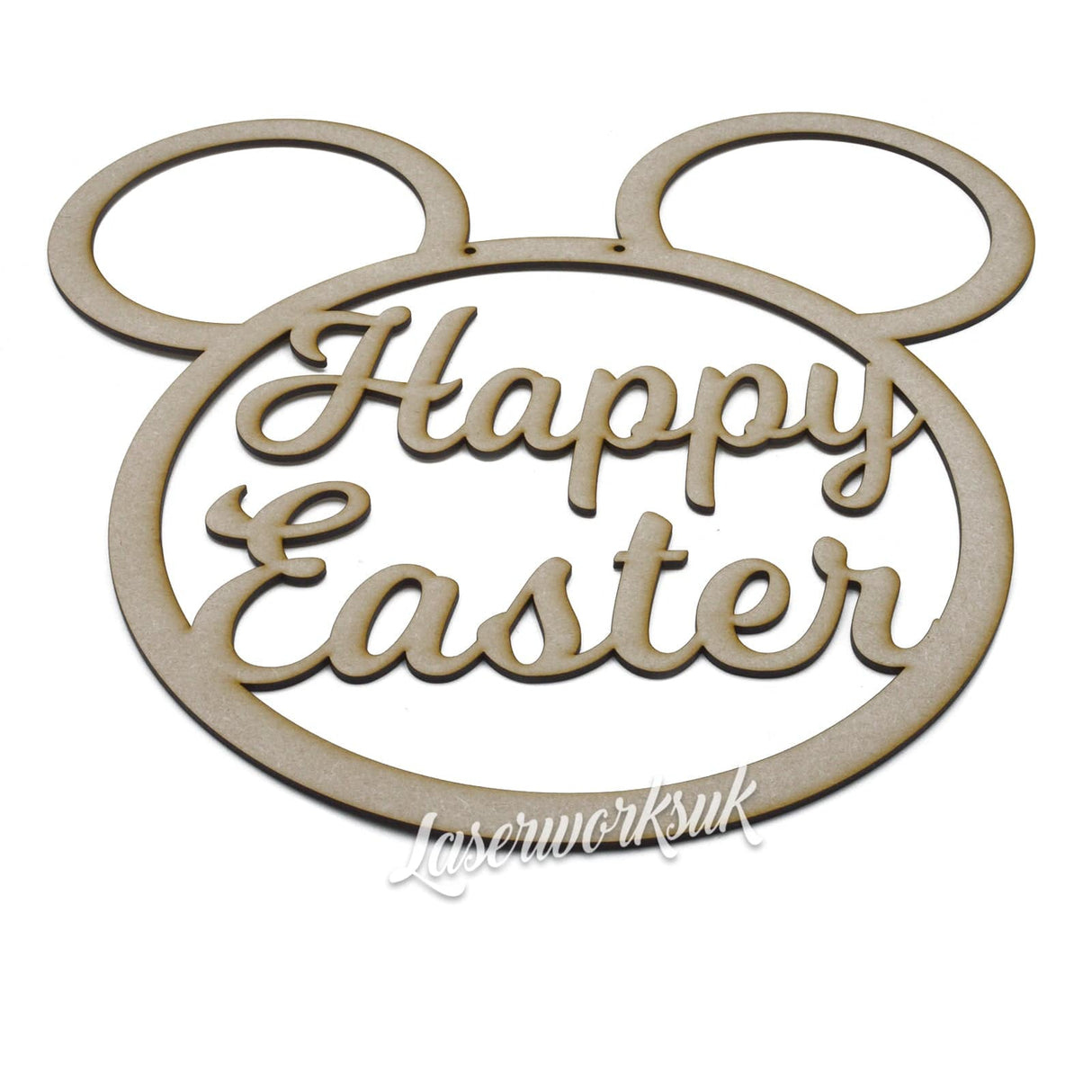 Personalised Named Hoops - Mickey Mouse Style Wreath - LaserworksUK