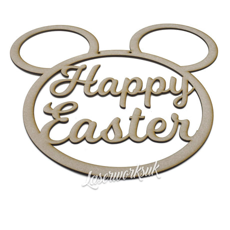 Personalised Named Hoops - Mickey Mouse Style Wreath - LaserworksUK