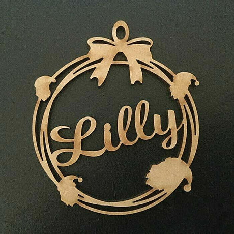 Personalised Santa Baubles | MDF Gift Tags - LaserworksUK
