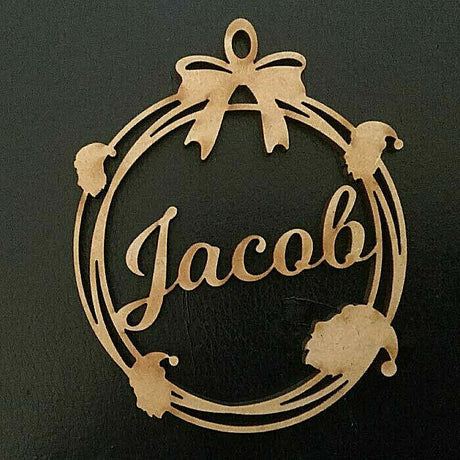 Personalised Santa Baubles | MDF Gift Tags - LaserworksUK
