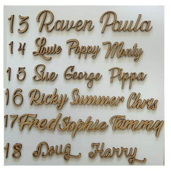 Personalised Script Names, Letters, Words - LaserworksUK