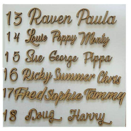 Personalised Script Names, Letters, Words - LaserworksUK