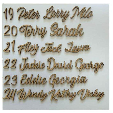Personalised Script Names, Letters, Words - LaserworksUK