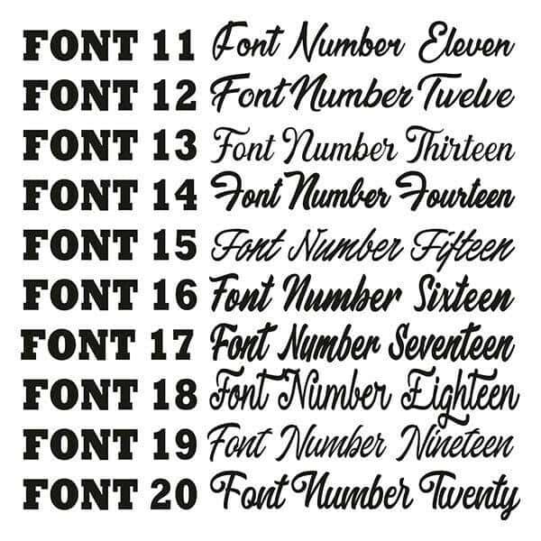Personalised Script Names, Letters, Words - LaserworksUK