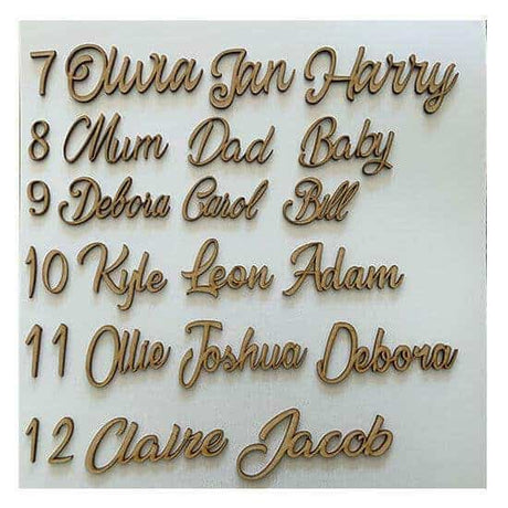 Personalised Script Names, Letters, Words - LaserworksUK