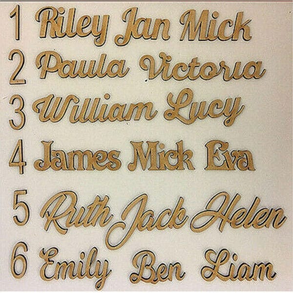 Personalised Script Names Words & Letters | Laserworksuk - LaserworksUK