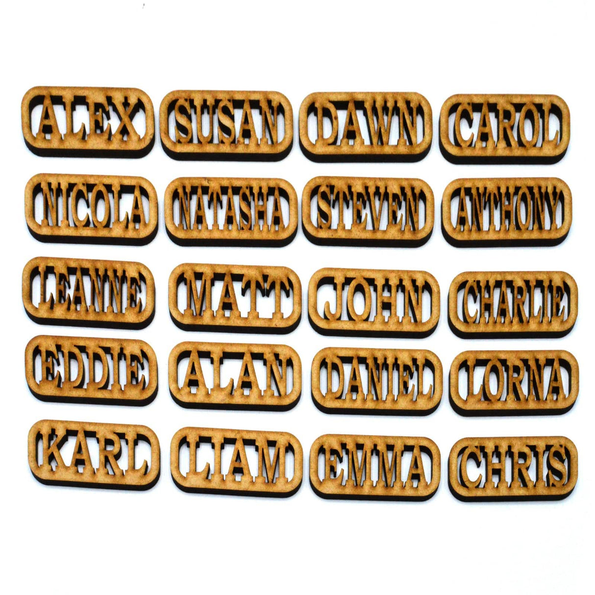 Personalised Wooden Keyring - Laser cut Key Chains - LaserworksUK