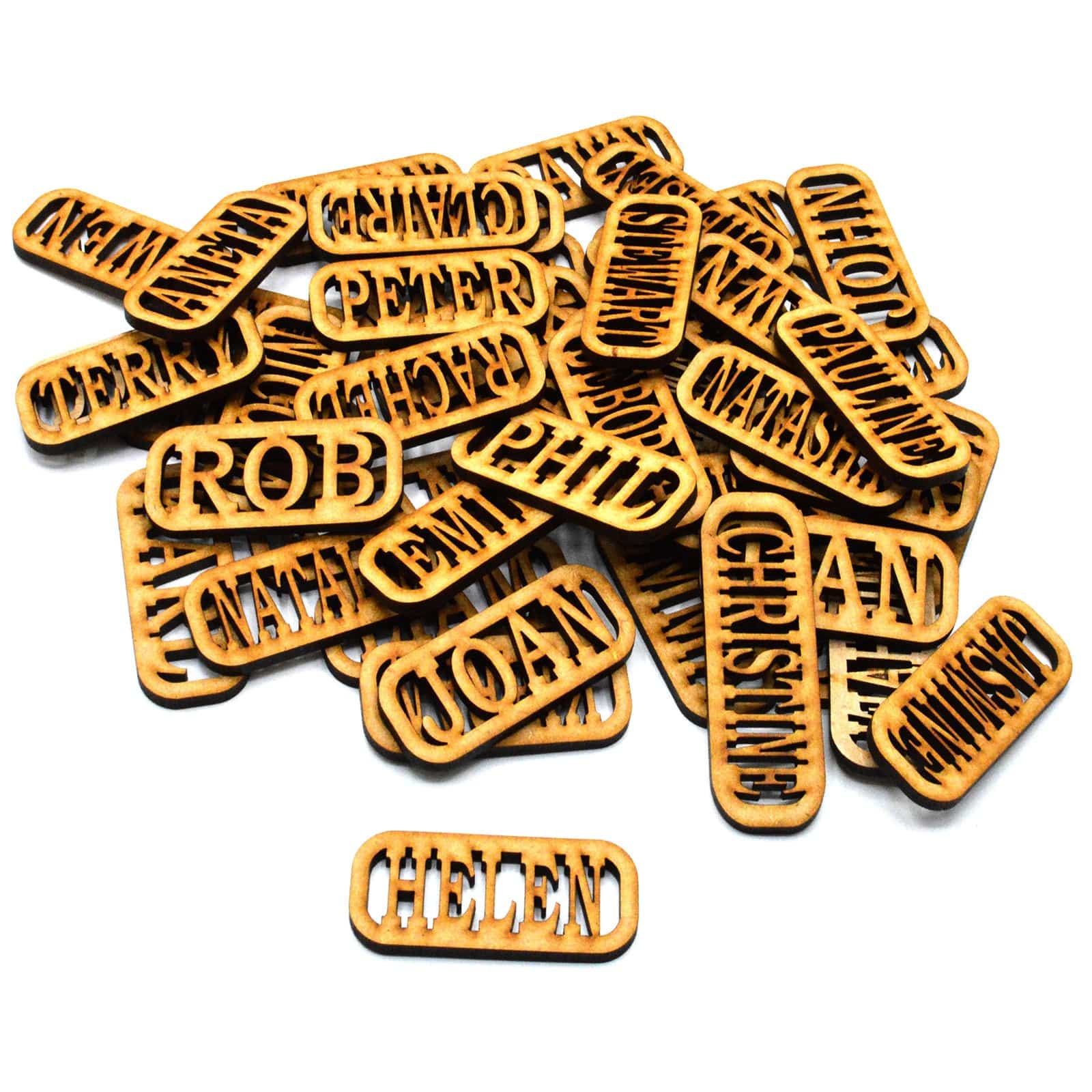 Personalised Wooden Keyring - Laser cut Key Chains - LaserworksUK