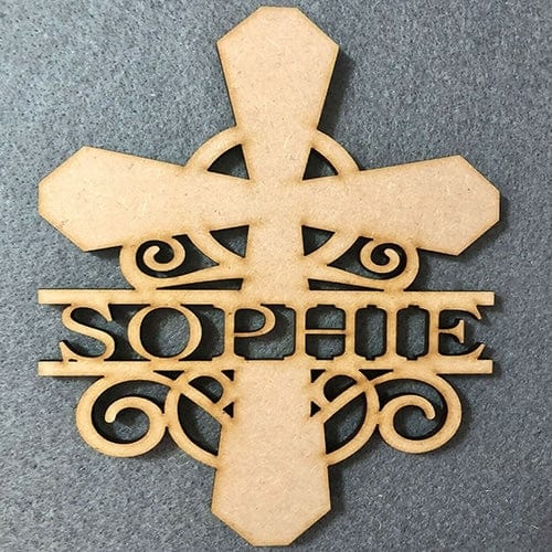 Personalized Wooden Cross Monograms - LaserworksUK