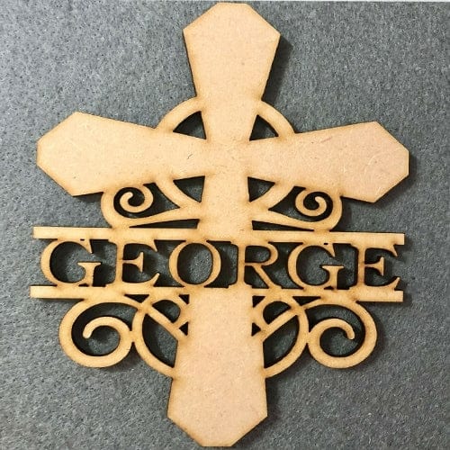 Personalized Wooden Cross Monograms - LaserworksUK