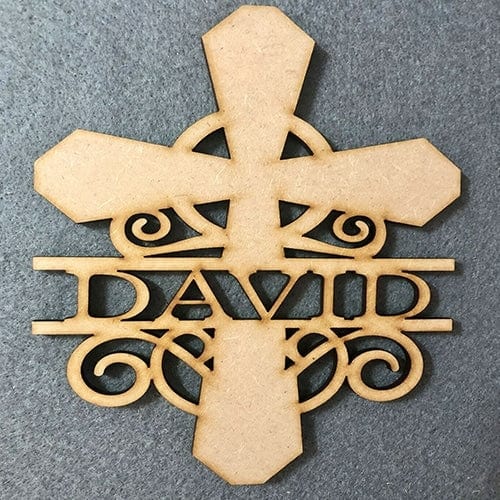 Personalized Wooden Cross Monograms - LaserworksUK