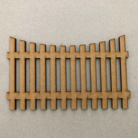 Picket Fence Craft Shape | MDF Wooden Barrier - LaserworksUK